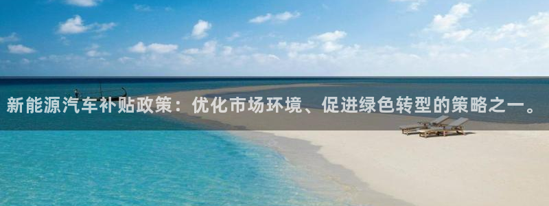新宝gg好吗：新能源汽车补贴政策：优化市