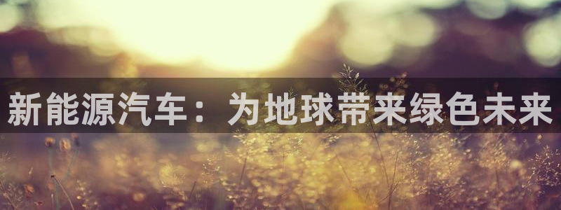 【新宝gg】：新能源汽车：为地球带来绿色