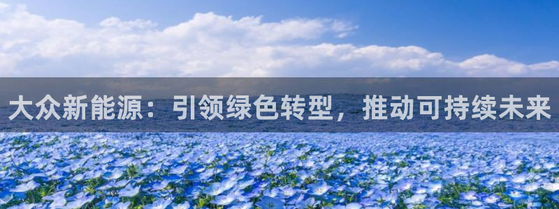 新宝+gg+登录:大众新能源:引领绿色转型,推动可持续未来