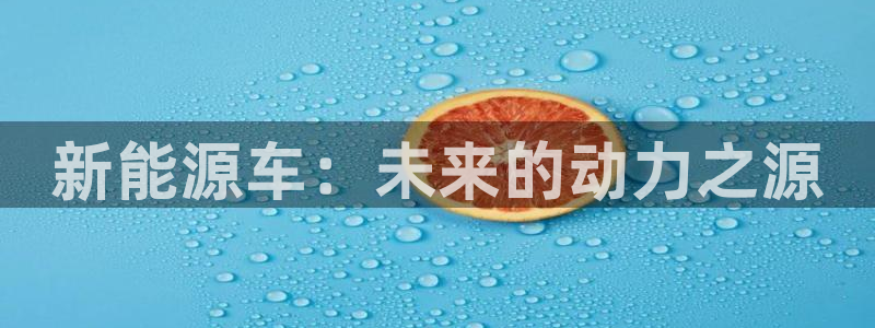 新宝gg招商42873:新能源车:未来的动力之源